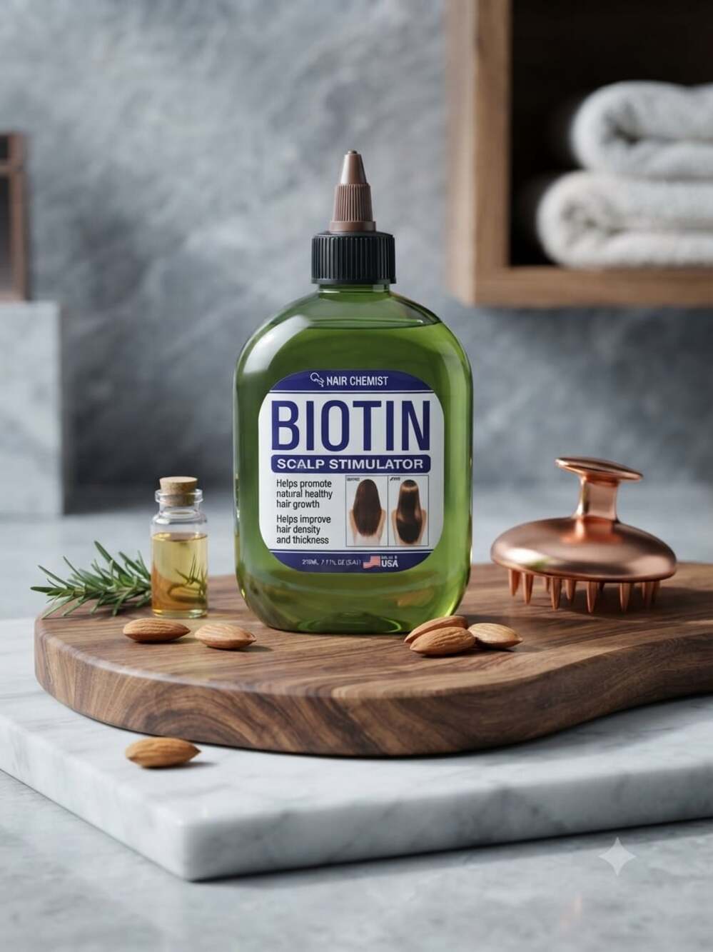Biotin Hair Growth Oil 7.1 Oz for Stronger, Healthier Hair Growth